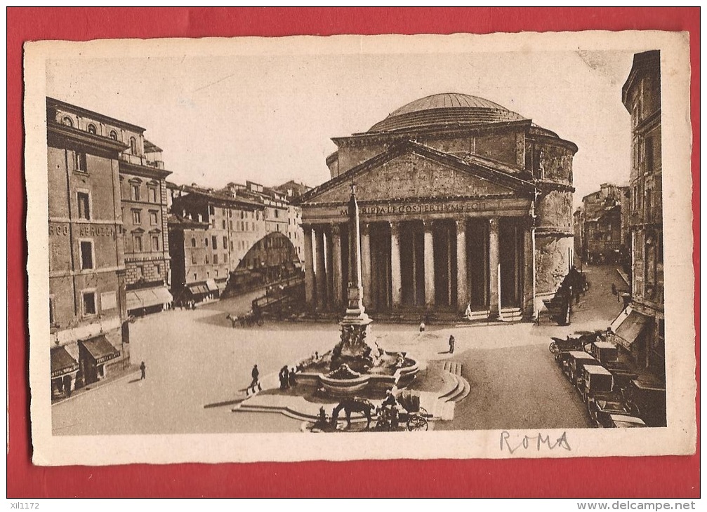 BIT-42 Roma Il Pantheon Circulé. Timbre Manque. - Panthéon