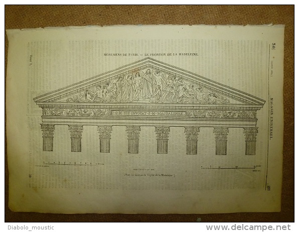 24 Avril 1834 MAGASIN UNIVERSEL :La Madeleine;Au Pôle Nord;Prométhée;Ancien Jeu; Ile De Corail; - 1800 - 1849