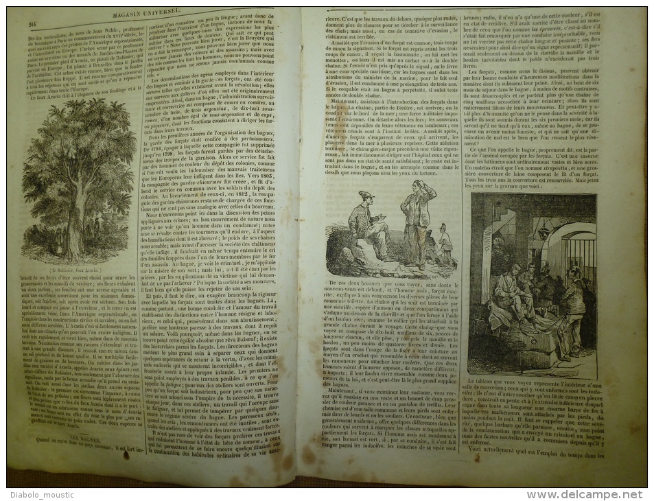 1er Mai 1834 MAGASIN UNIVERSEL : Louis XII;  Détroit Du Roi GEORGE; Les Bagnes ; Les Bazars D'ORIENT; Rochester - 1800 - 1849