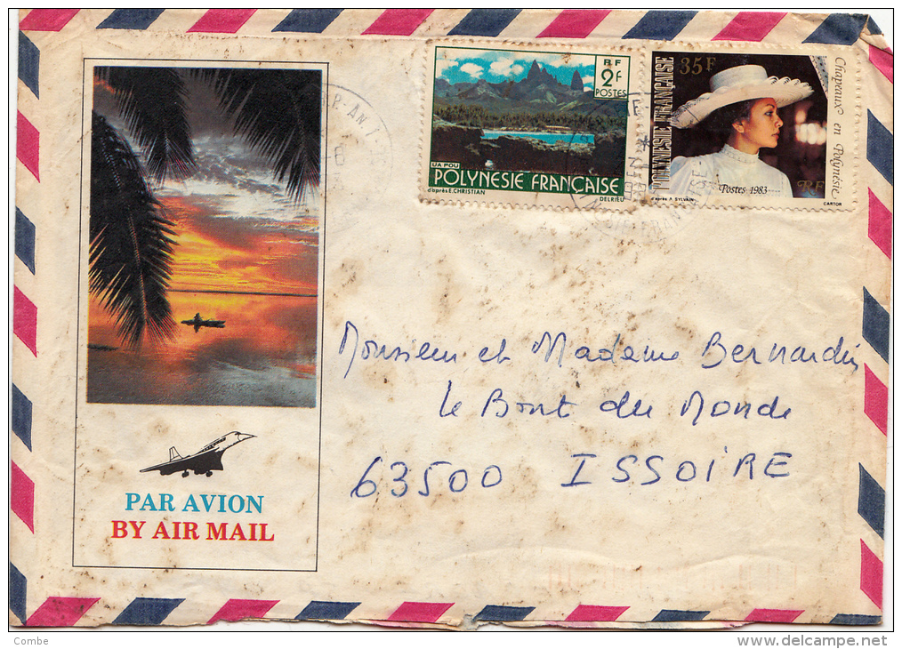 1983, Lettre POLYNESIE PAPEETE Pour FRANCE  /4601 - Brieven En Documenten