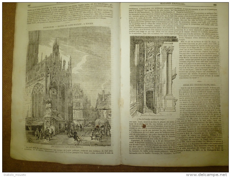 22 Mai 1834 MAGASIN UNIVERSEL :Les Ponts De LONDRES; Comètes; Eglise De Saint-Maclou à ROUEN; Benvenuto Cellini - 1800 - 1849