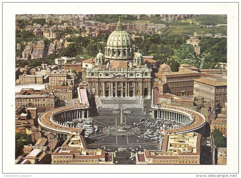 Cp, Italie, Rome, Place St-Pierre, écrite - Places