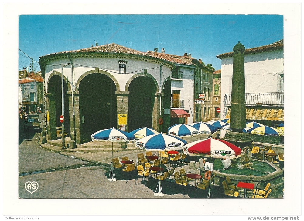 Cp, 34, Vias-sur-Mer, La Halle Et La Fontaine - Sonstige & Ohne Zuordnung