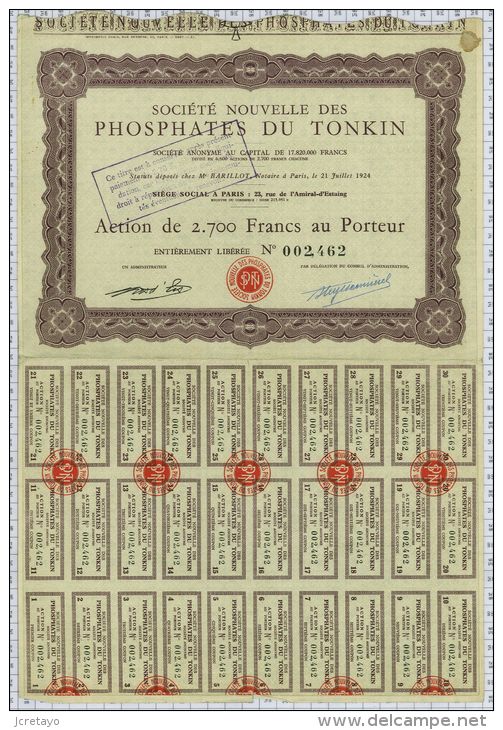 Phosphates Du Tonkin - Asie