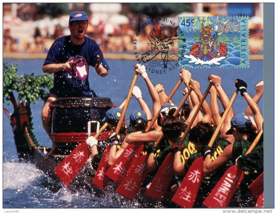 (801) Australia Maximum Postcard - Dragon Boat Racing - Rowing