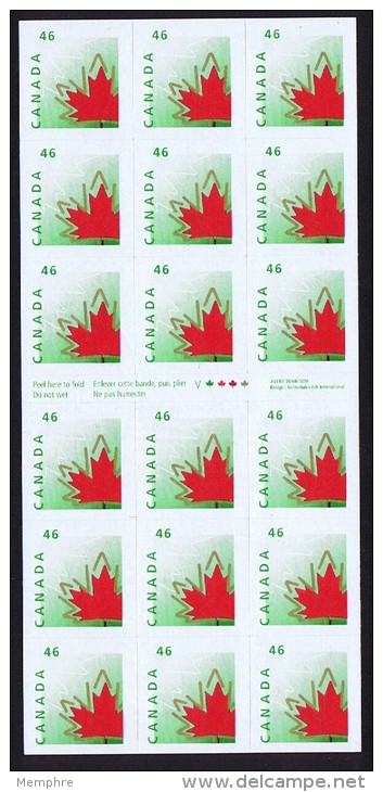 1998  Stylized Maple Leaf  46&cent; ATM Booklet -  Feuille D'érable Stylisée  Carnet De Distributrice 46&cent;  Sc 1699 - Full Booklets