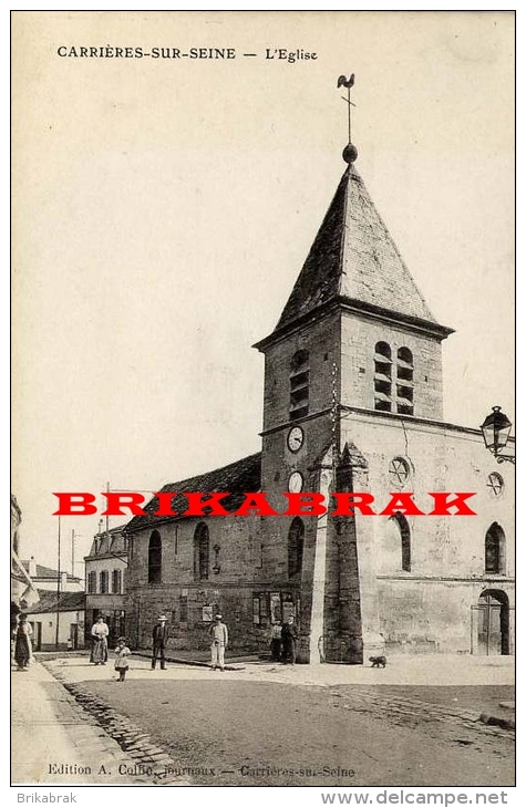 *CARTE POSTALE CARRIERES SUR SEINE / L'EGLISE - Carrières St Denis Seine Et Oise Yvelines France - Carrières-sur-Seine