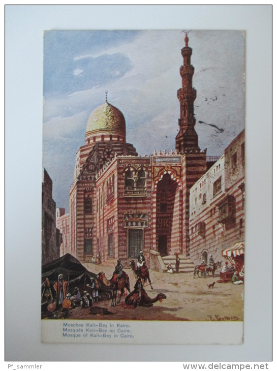 AK / Künstlerkarte Moschee Kait-Bey In Kairo 1910 Echt Gelaufen Nach Wien Und Guter Zustand!! - El Cairo