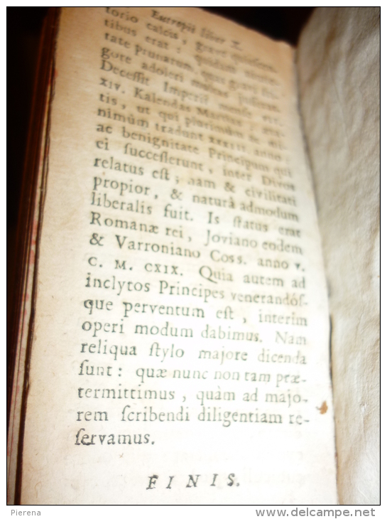 L66 HISTORIAE ROMANAE Petit Livre En Latin De 1742 - Old Books