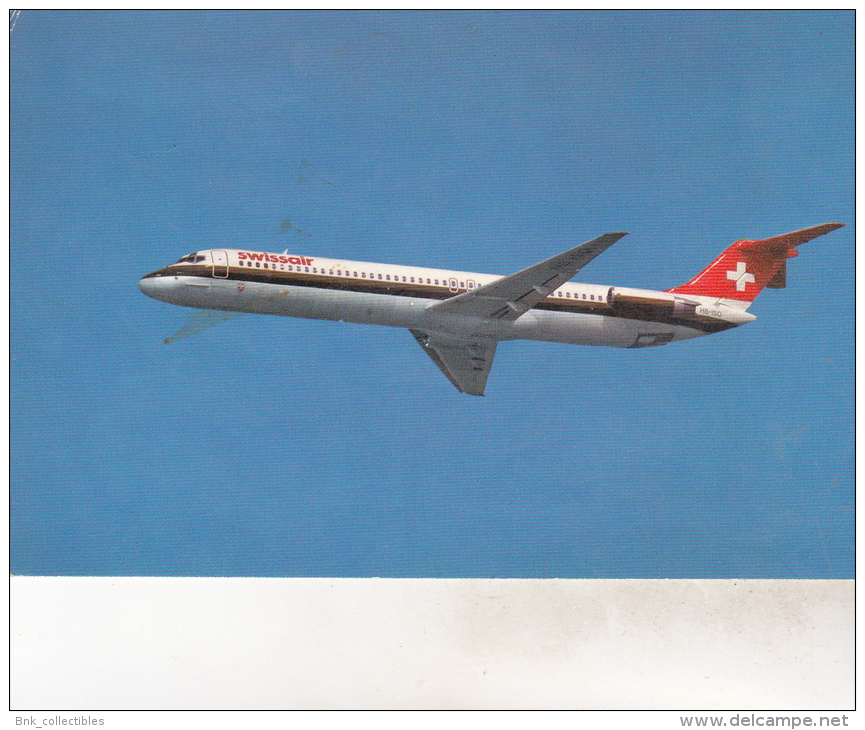 Switzerland Old Postcard - Airplanes - Swissair McDonnell-Douglas DC-9-51 - 1946-....: Moderne