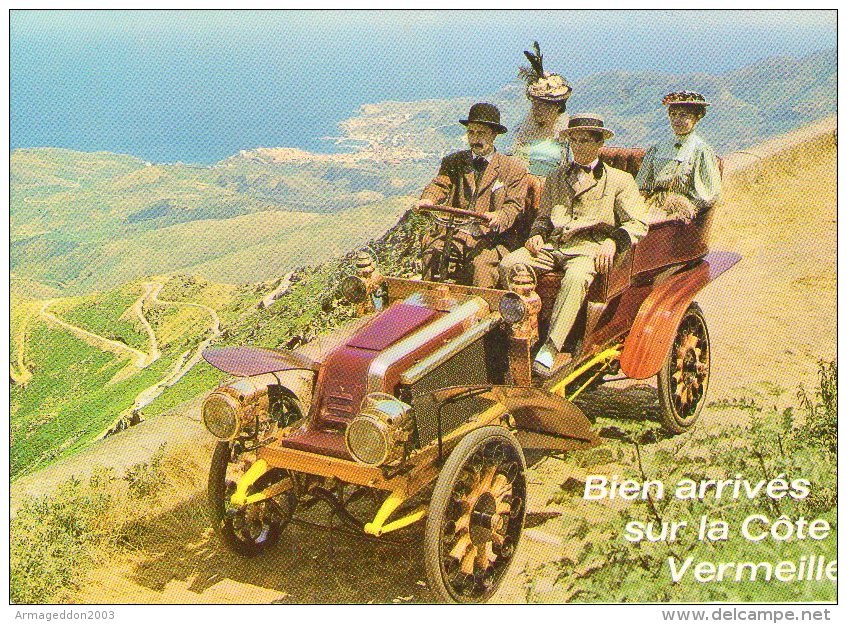 C24 / DPT 66 CPSM 1970 DESCENTE DE LA ROUTE CANET VOITURE CORRE 1904 TONNEAU / TBE - Canet En Roussillon