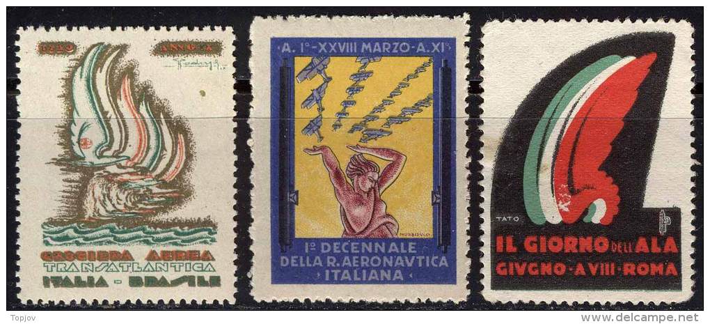 ITALIA - AERONAUTIKA, TRANSATLATICA To BRASILE - Vignette (3)  - MLH - 1930 - Sonstige & Ohne Zuordnung