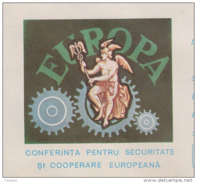 Mythology God Mercury, Conference On Peace And Security In Europe CEPT Romania Postal Stationery 1973 - Mythology