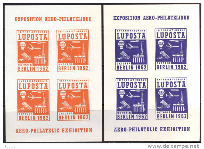 GERMANY - BERLIN - LUPOSTA  ´62 - Vignette Block - MLLH - 1962 - Sonstige & Ohne Zuordnung