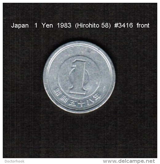 JAPAN    1  YEN   1983  (HIROHITO 58---SHOWA PERIOD)  (Y # 74) - Japon