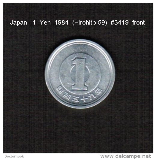 JAPAN    1  YEN   1984  (HIROHITO 59---SHOWA PERIOD)  (Y # 74) - Japon