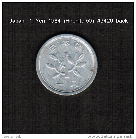 JAPAN    1  YEN   1984  (HIROHITO 59---SHOWA PERIOD)  (Y # 74) - Japon