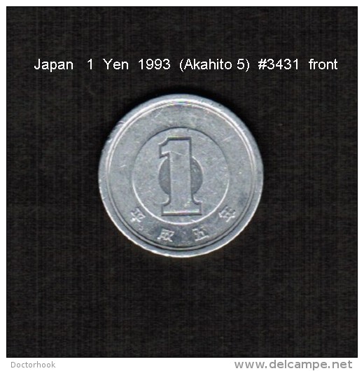 JAPAN    1  YEN   1993  (AKIHITO 5-HEISEI PERIOD)  (Y # 95.2) - Japan