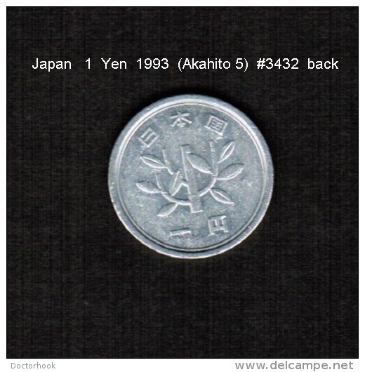 JAPAN    1  YEN   1993  (AKIHITO 5-HEISEI PERIOD)  (Y # 95.2) - Japan