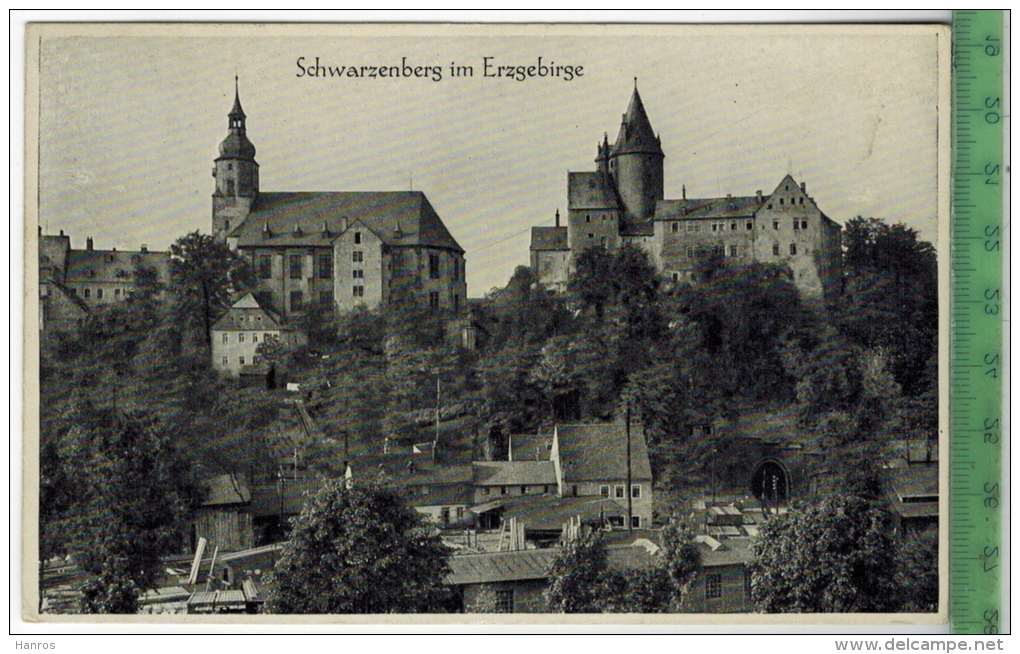 Schwarzenberg Im Erzgebirge 1943,  Verlag: Wilhelm Vogel, Schwarzenberg , Postkarte Mit Frankatur  Und Stempel, - Schwarzenberg (Erzgeb.)