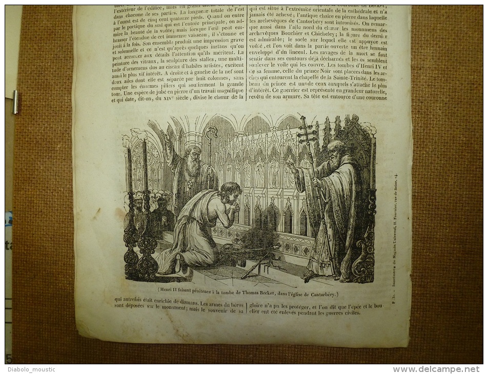 29 Mai 1834 MAGASIN UNIVERSEL : L' Arc De Triomphe ; La Végétation Du Globe ;Cathédrale De Cantorbéry; - 1800 - 1849