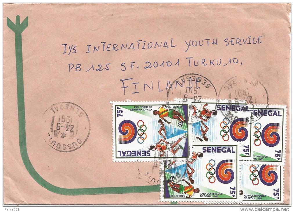 Senegal 1991 Oussouye Olympic Games Seoul Football Swimming Running Cover - Senegal (1960-...)