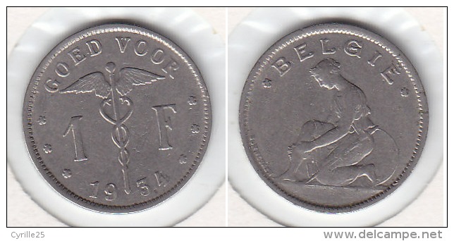 1 FRANC  Nickel  Albert I 1934 FL - 1 Franc