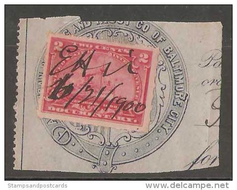 Timbre Fiscal Sur Fragment Documentary 1900 Revenue Stamp On Piece Documentary 1900 - Revenues