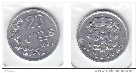 25 Centimes Alu   1954 - Luxembourg