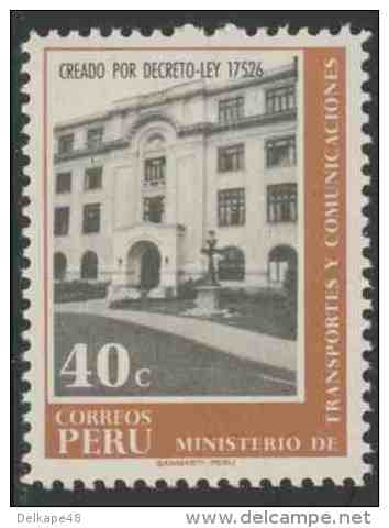 Peru 1970 Mi 756 ** Ministry Building Ministry Transport And Communications, Lima / Ministerium Transport + Nachrichten - Andere (Aarde)