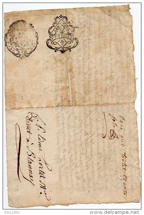 VP833 - BLANNAY X AVALLON 1790 - Acte Moulin Riou / Mr Maillot - Seals Of Generality
