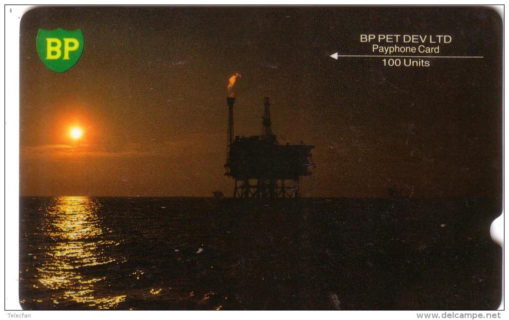 GB UK PLATEFORME PETROLIERE BP ANCIENNE 100U BIG NOTCH GRANDE ENCOCHE  RARE - Erdöl