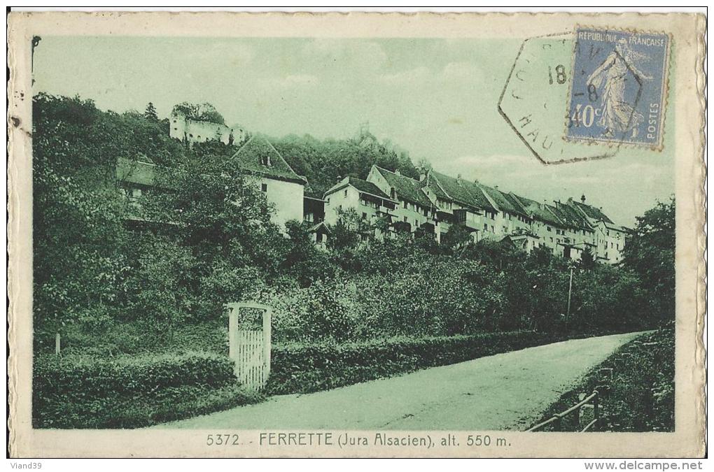 Ferrette (Jura Alsacien)   -  Cachet Postal 29/8/1931 - Ferrette
