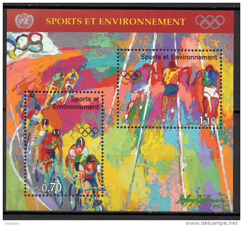 Nations Unies (Genève) - Bloc Feuillet - 1996 - Yvert N° BF 8 **  - Sport Et Environnement - Hojas Y Bloques