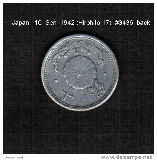 JAPAN    10  SEN   1942  (HIROHITO 17---SHOWA PERIOD)  (Y # 61a) - Japan