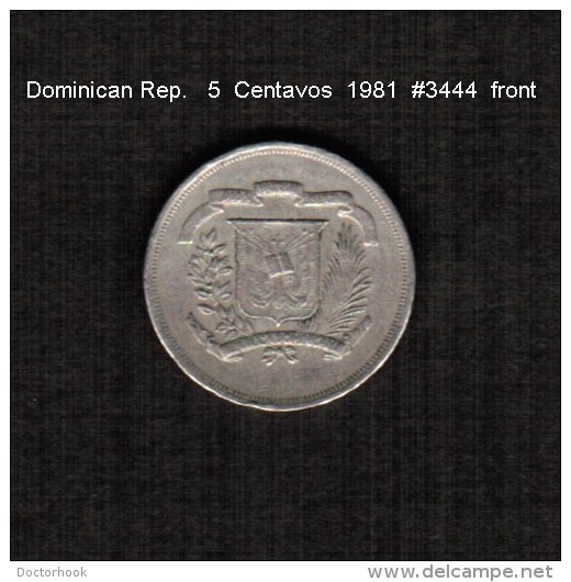 DOMINICAN REPUBLIC   5  CENTAVOS   1981  (KM # 49) - Dominicaine