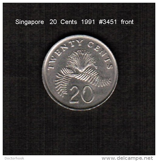 SINGAPORE    20  CENTS   1991  (KM # 52) - Singapore