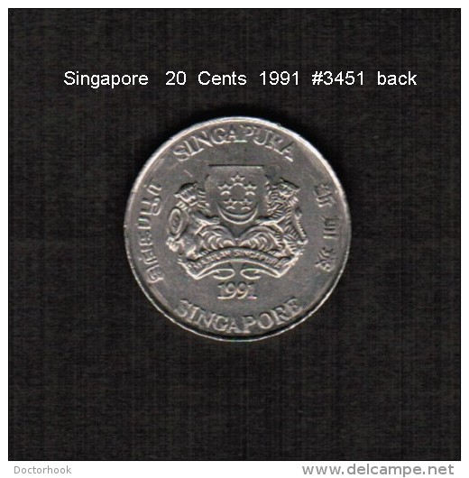 SINGAPORE    20  CENTS   1991  (KM # 52) - Singapore