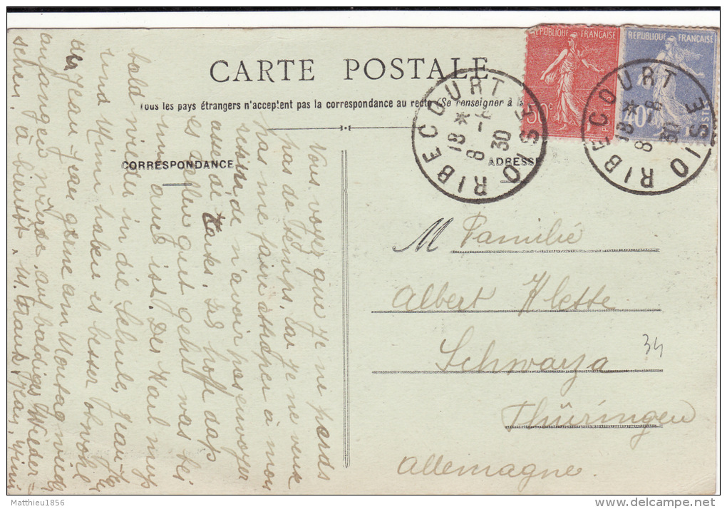 CPA 1930 RIBECOURT-DRESLINCOURT - La Poste (A51) - Ribecourt Dreslincourt