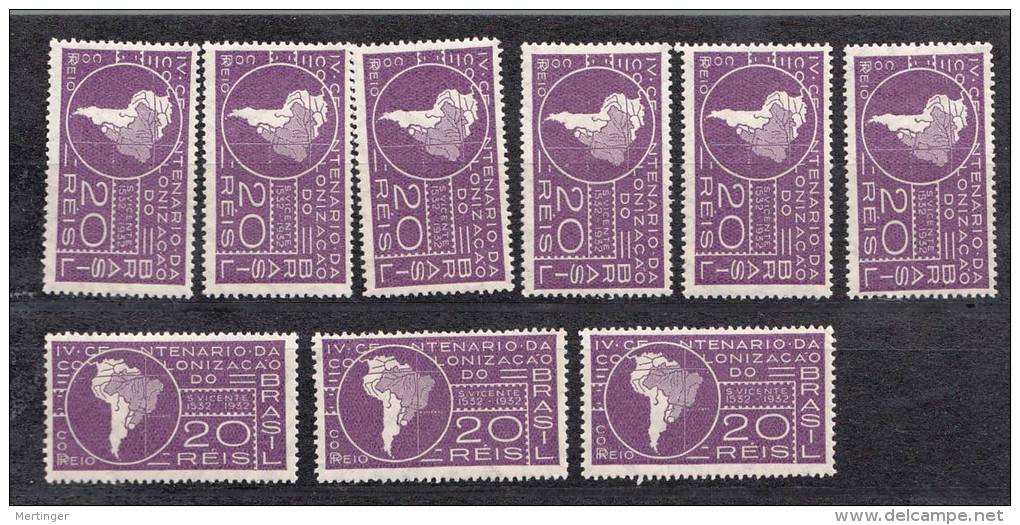 Brazil Brasil 9x Mi# 371 ** MNH COLONIZACAO 1932 - Nuevos