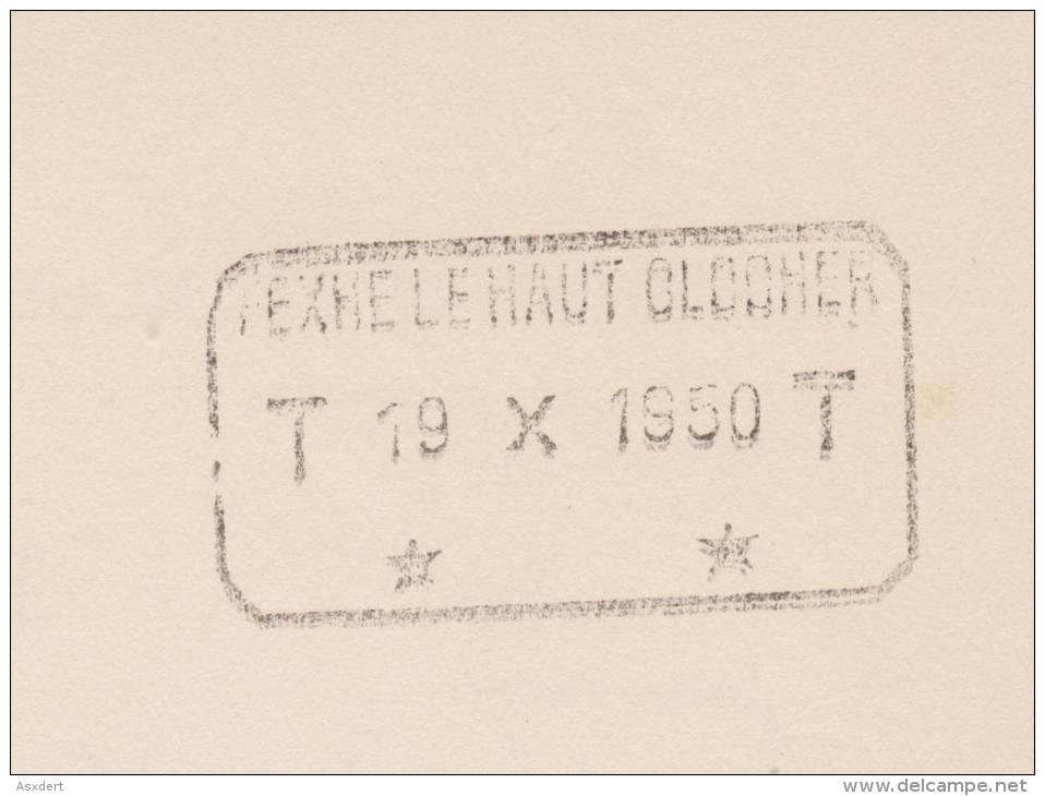 Télégramme - B.8 (F) Bureau D'origine Bierset-Awans >> Griffe " Fexhe Le Haut Clocher " 1950 - Télégrammes