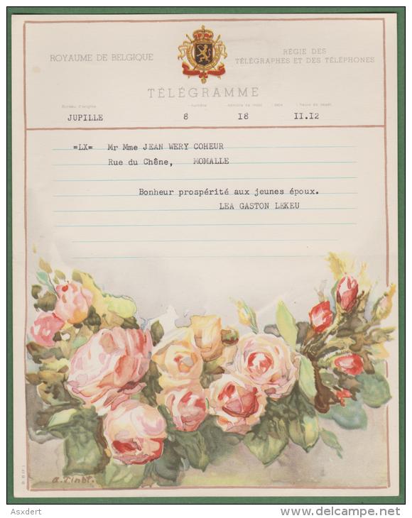 Télégramme - B.8 (F) Bureau D'origine Jupille >> Cachet  Fexhe Le Haut Clocher 19-X-1950 - Telegramas