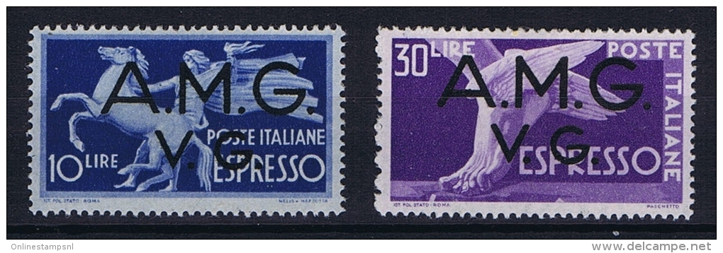 Italy  1946 AMG VG Democratica Espresso MH/* Nr 1 - 2 - Ongebruikt