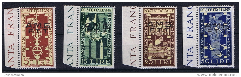 Italy  AMG FTT, Sa 33-38 , Mi 59-62 MH/*, Hinged At Border - Nuovi