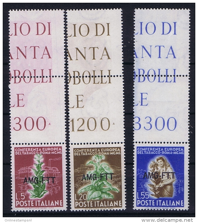 Italy  AMG FTT, Sa 84-86, Mi 115-117 MNH/** - Nuevos