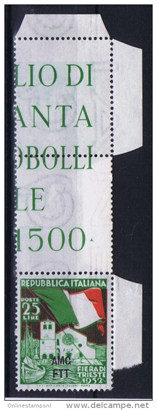 Italy  AMG FTT,Sa 152, Mi 183, MNH/** Signiert / Signed / Approvato Müller &ndash; Basel Hinged At Label - Ungebraucht