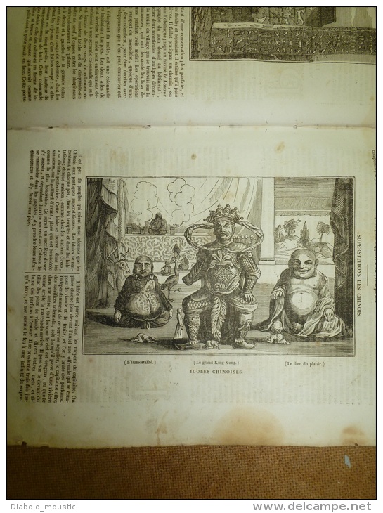 5 Déc. 1833 MAGASIN UNIVERSEL : Lamas Des Cordillières;THEBES; King-Kong En CHINE ;POTOSI;Espèces Animales éteintes - 1800 - 1849