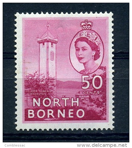 NORTH  BORNEO   1954    50c  Rose  Carmine    MH - Noord Borneo (...-1963)