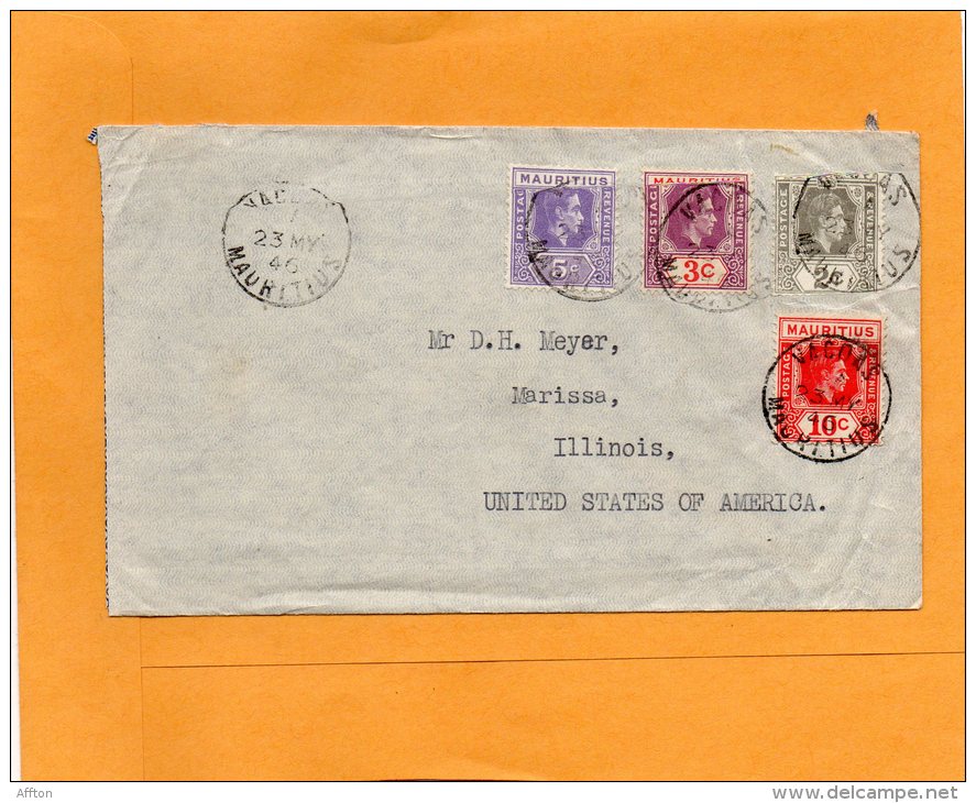 Mauritius 1946 Cover Mailed To USA - Mauricio (...-1967)