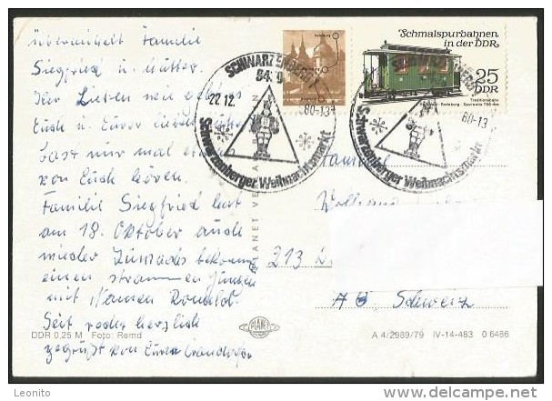 SCHWARZENBER SACHSEN Erzgebirge Stempel Weihnachtsmarkt DDR Briefmarken 1980 - Schwarzenberg (Erzgeb.)